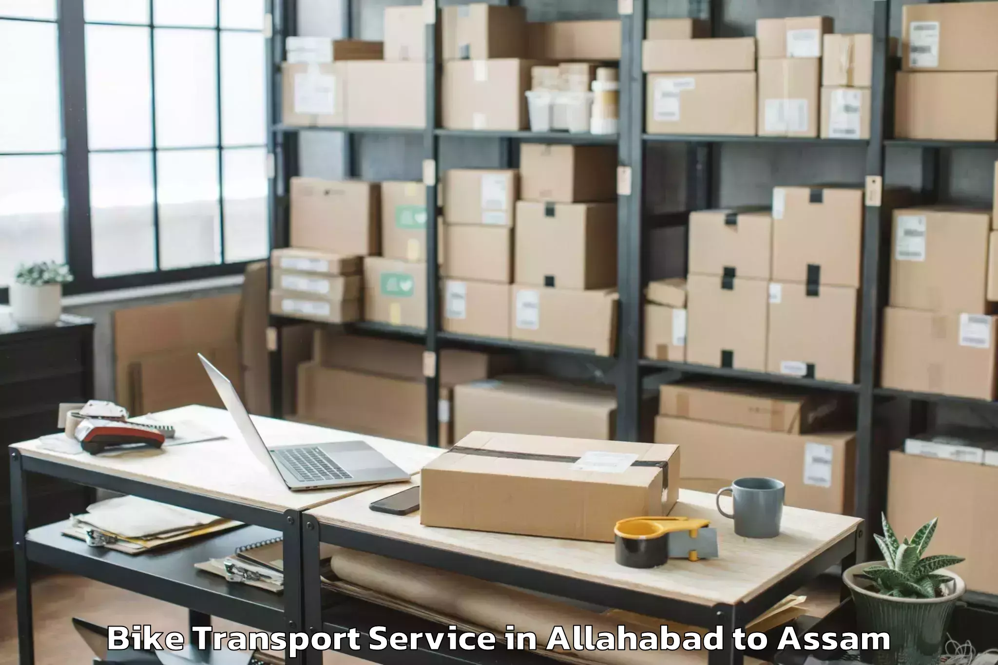 Book Allahabad to Chaboti Bike Transport Online